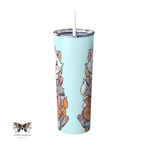 The Aristocats 20oz Steel Tumbler With Lid & Straw - Picture 7 of 14